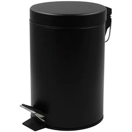 Мусорное ведро круглое Zerix Solo-TC0105 Black 5 л Черный (ZX5898)  - фото 1