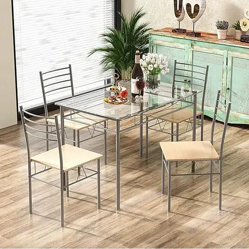 Комплект мебели Costway Corners обеденный стол со стульями - фото 3