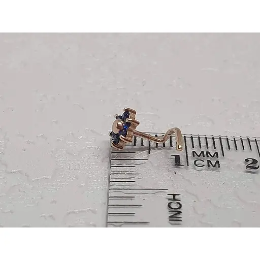 Золота сережка-пірсинг Dear в ніс Dear с фіанітами. 1040.7 - фото 3