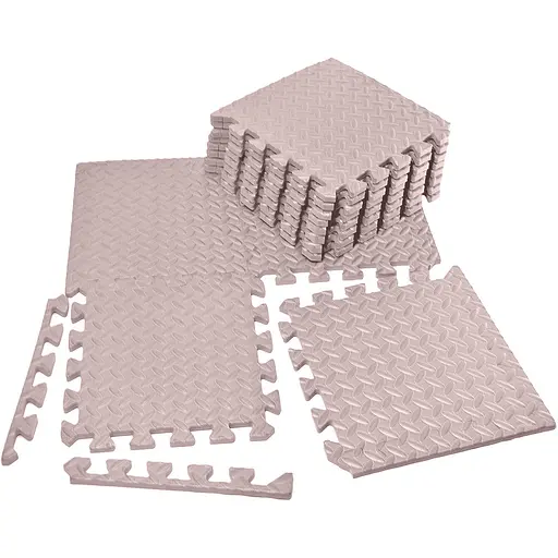 Татами мат EasyFit 8 шт (30х30 см) ласточкин хвост бежевый (EF-1950-30-BGE) - фото 1