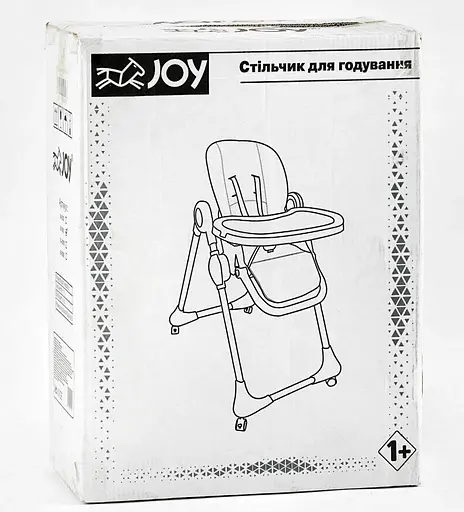 Стільчик для годування Joy K-11058, м'який чохол ПВХ, 4 колеса, з’ємний столик, кошик, в коробці - фото 7