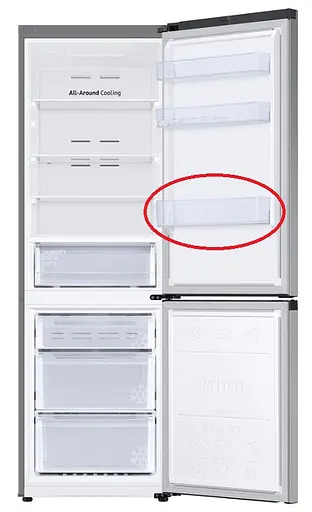 Дверная нижняя полка для холодильника Samsung RB33B, RB34, RB38, DA63-09802A для бутылок 465x120x99 мм - фото 2