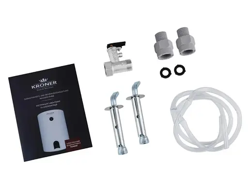 Водонагрівач Kroner Runder K30VH2 30 л, 2 кВт, мокрий ТЕН, універсальний, циліндричний, білий (CV031716) - фото 6