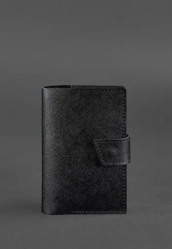 Шкіряна обкладинка для паспорта 4.0 чорна Blackwood - фото 2