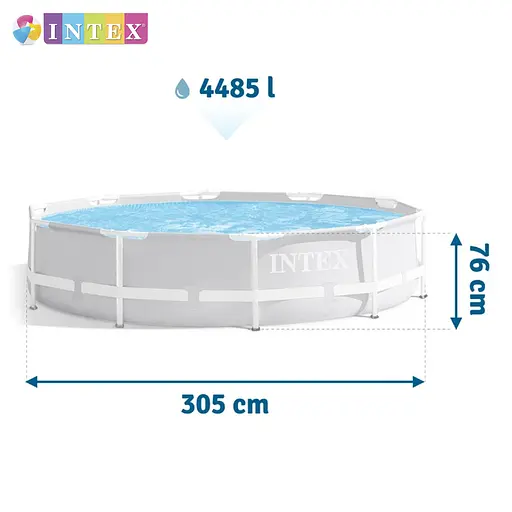 Басейн каркасний Intex 26702 NP круглий 305x76см об'єм 4485 л від 6 років - фото 3
