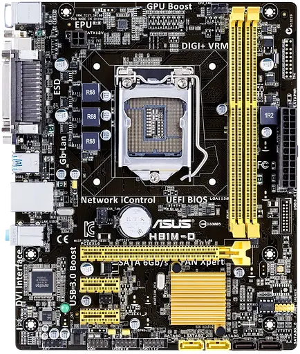 Материнская плата Asus H81M-D LGA 1150 (H81M-D) Б/У - фото 1