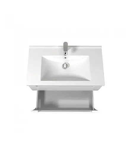 Тумба Мойдодыр Trend 80-A с умывальником Su-80 белая подвесная, Белый - фото 4