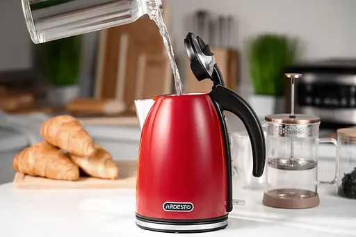 Ardesto Электрочайник EKL-F340R 1.7 л 2200 Вт strix контроль нерж. сталь красный - фото 3