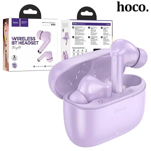 Навушники Hoco EQ2 Thought TWS | BT5.3, 320mAh, 7h | purple - фото 3