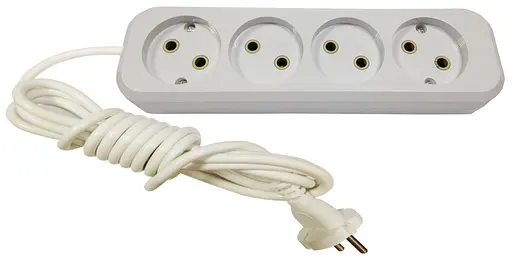 Удлинитель 1.5 метра 4 гнезда без заземления Для дома (провод 100% медь)  MODERN (18281) ТМ LUMANO - фото 1