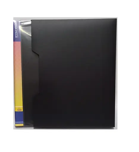 Папка з 100 файлами А4 E30610 Economix у пластиковому боксі (4044572306104) Чорний - фото 1