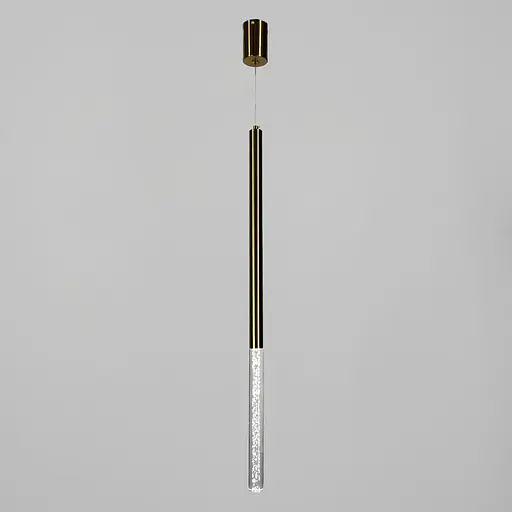 Латунний підвіс із скляним розсіювачем з ефектом бульбашок 81 см | Line F | Арт. MJ462/500+300 AB - фото 2