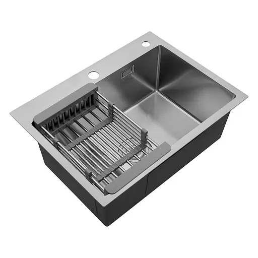 Кухонна мийка Kroner KRP Gebürstet - 5843HM ​​(3,0/1,0 мм) (CV022801) - фото 4