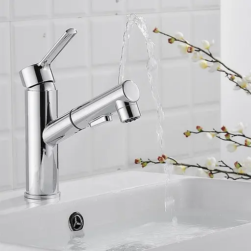 Змішувач для умивальника Zegor 3 в 1 KLF10-A012 з витяжною лійкою 30412 - фото 3