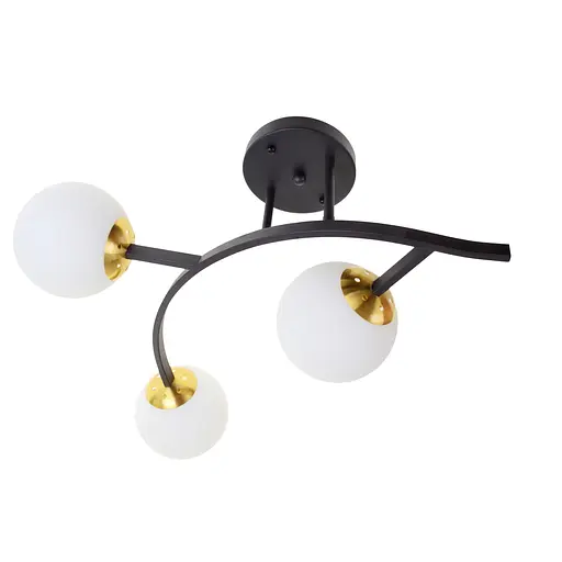 Люстра стельова Brille в спальню Е27 60W BK/WH (BR-01 644C/3)