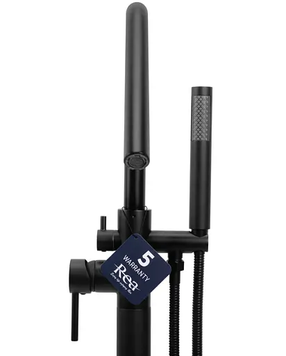 Смеситель для ванны Rea Aras black напольный REA-B2717 Черный матовый - фото 3