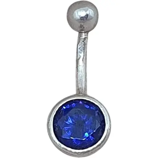 Серебряная серьга для пирсинга пупка Silvex 925. ПР2ФС/030.1