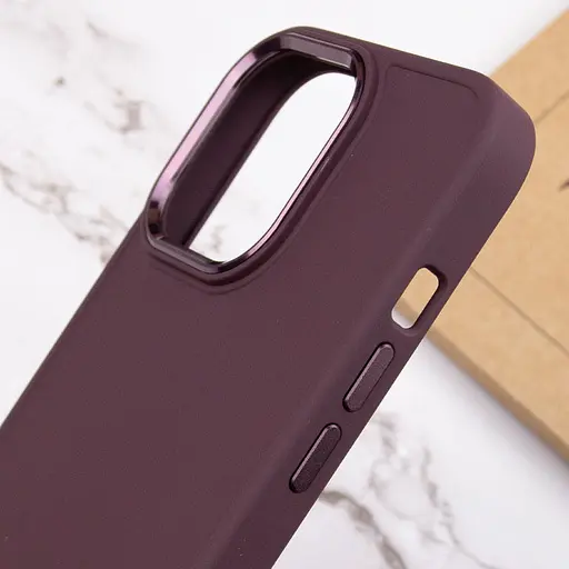 Чохол Epik TPU Bonbon Metal Style для Apple iPhone 13 Pro Max 6.7 Бордовий/Plum - фото 5