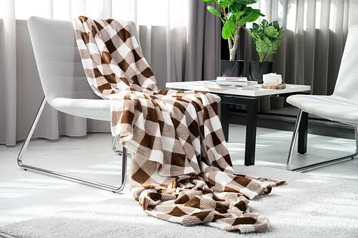 Плед Ardesto Flannel 160х200 см клетка бежевый (ART0103PB) - фото 6