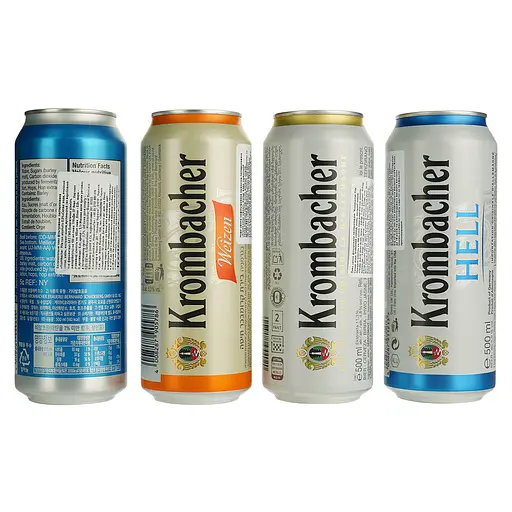 Набiр: пиво Krombacher Pils 0.5 л + Krombacher Weizen 0.5 л + Krombacher Hell 0.5 л + Krombacher Pils б/а 0.5 л + келих 0.4 л - фото 3
