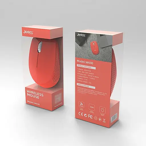 Беспроводная мышь Jedel W690 розовая - фото 2