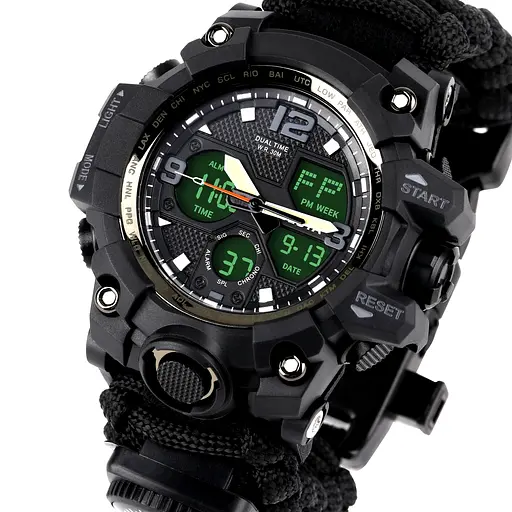 Наручные часы мужские с компасом Besta Life Pro AllBlack Черный (3085) - фото 2
