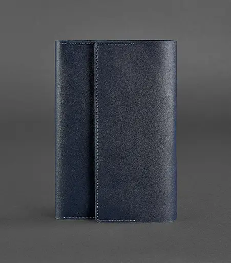 Шкіряний блокнот (Софт-бук) 5.1 темно-синій - фото 1