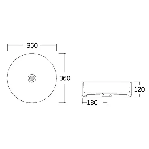 Умивальник накладний Volle 36x36x12 см black 13-40-111B, Чорний - фото 2
