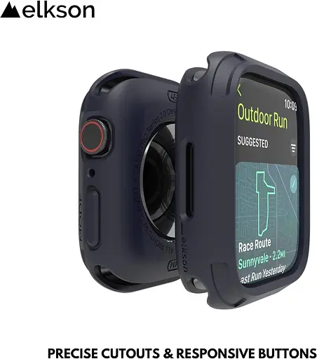 Чехол elkson для Apple Watch 45 мм бамперный чехол, Quattro 2.0 Series прочный чехол для Apple Watch и iWatch Series 9 8 7 - фото 4