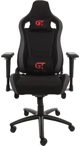 Геймерское кресло GT Racer черное с серым (X-0712 Shadow Gray) - фото 1
