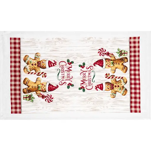 Набір рушничків для кухні Ardesto Christmas Gingerbread 38 x 63см 2 шт. червоний (ART3863HG) - фото 4