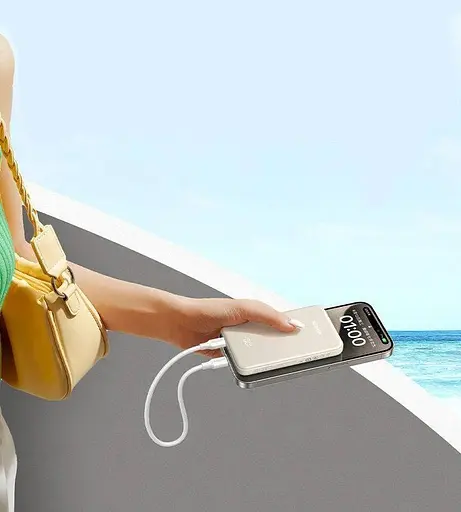 Повербанк Ugreen PB507, 22.5W бежевий 10000 mAh - фото 5