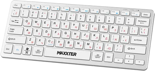 Клавиатура беспроводная Maxxter KBW-C01S-UA Silver - фото 3