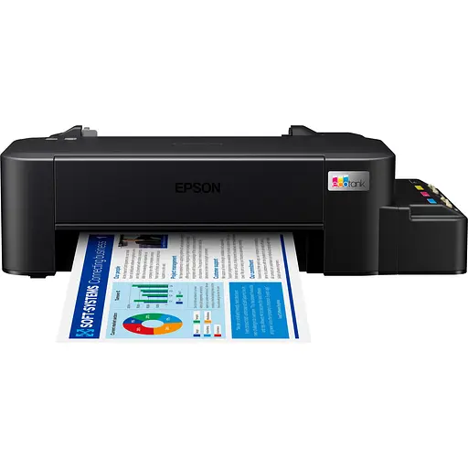 Принтер струменевий колірний A4 Epson L121, Black, 720х720 dpi, до 9/4.8 стор/хв, USB, вбудовані СНПЧ по 40 мл, чорнило 664 (C11CD76414)