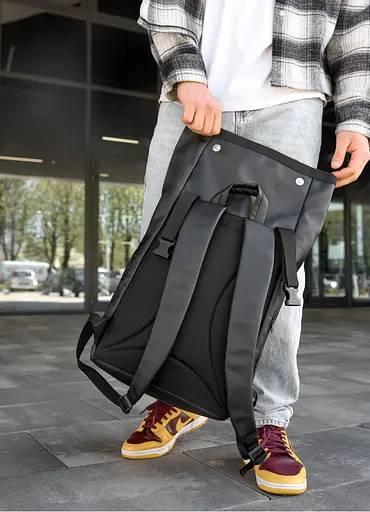 Мужской рюкзак Sambag RollTop LTTm черный 43 х 31 х 14 см (24238001m) - фото 9