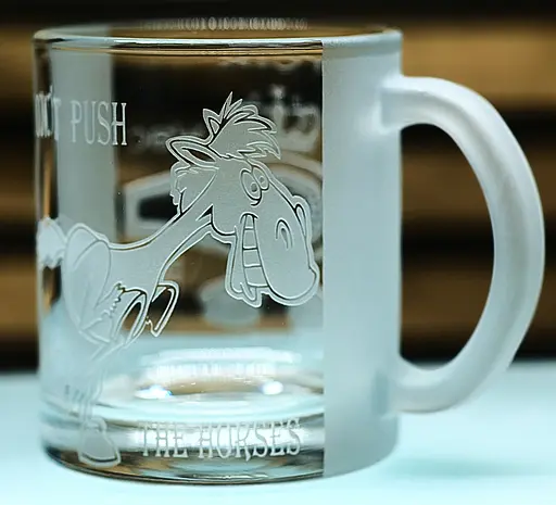 Скляна чашка 320 мл Усік Don’t push the horses подарунок для фаната боксу кухоль з гравіюванням - фото 4