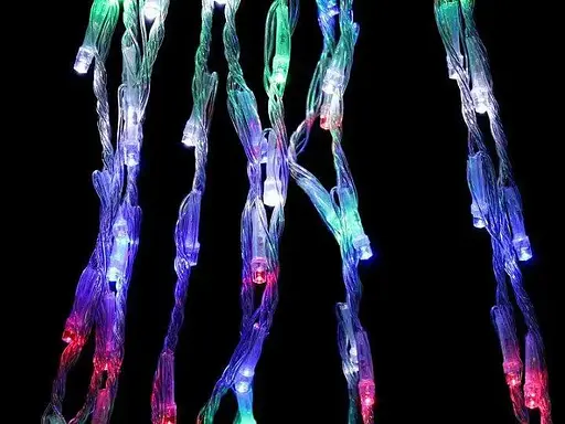 LED гірлянда Водоспад 3х2м від мережі 400 світлодіодів Довговічна різдвяна гірлянда-штора для святкового декору будинку Кольорова - фото 2
