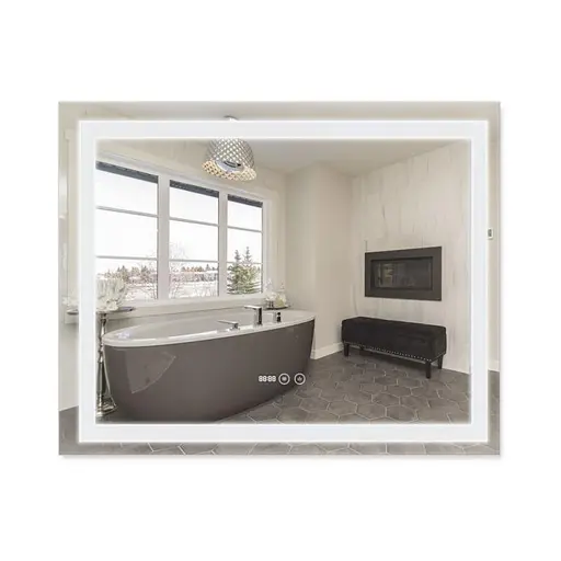 Зеркало Qtap Mideya с антизапотеванием (DC-F614) 1000x800 QT2078F614W, Белый - фото 1