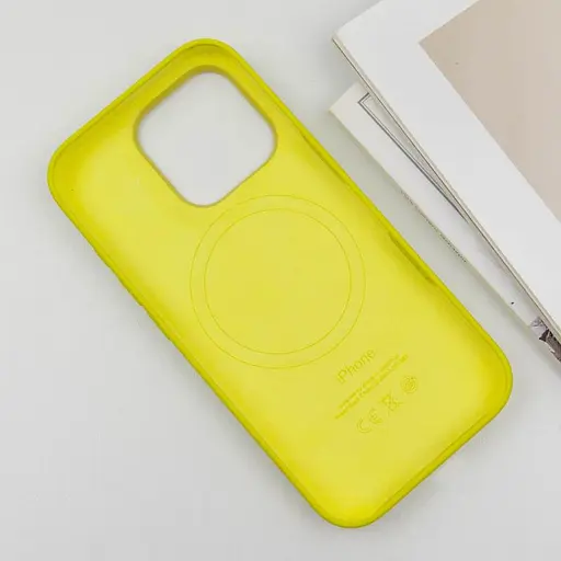 Чохол Epik Silicone case AAA with Magsafe and Animation button для Apple iPhone 16 Pro 6.3 Star Fruit - фото 5