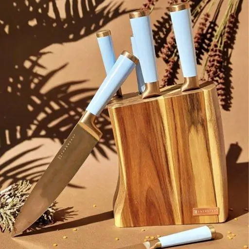 Набор ножей Edenberg 7 предметов с подставкой синий (EB-11029) - фото 3