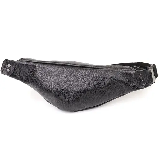 Зручна сумка бананка для чоловіків із зернистої натуральної шкіри SHVIGEL 29х11х4,5 см sum0027426 - фото 2