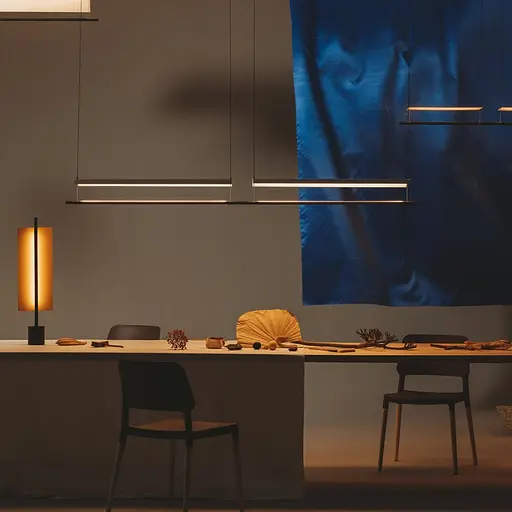 Підвісний світильник-репліка з подвійним корпусом 118х20х30 см | Арт. AA262/2- 1180*300 | Line F - фото 8