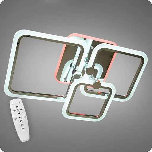 Люстра світлодіодна 517 Dlight 3color з пультом 65Вт Хром (01802) - фото 1