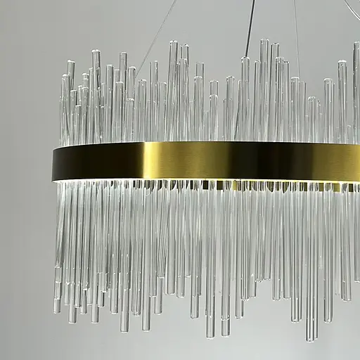 Подвесная LED люстра в изысканном латунном каркасе Ø 100 см Line F | Ст. J881-1000 AB - фото 5