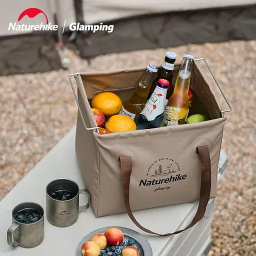 Туристичний складний контейнер Naturehike CNH22SN002 для води із ПВХ 20л (Коричневий) - фото 5