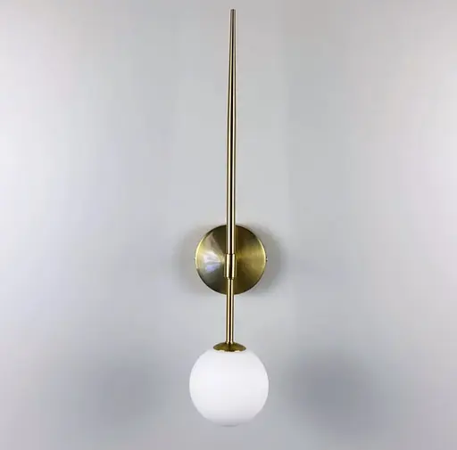 Бра в корпусі латунь з білим плафоном Арт. WJ 017 GD Line F - фото 9