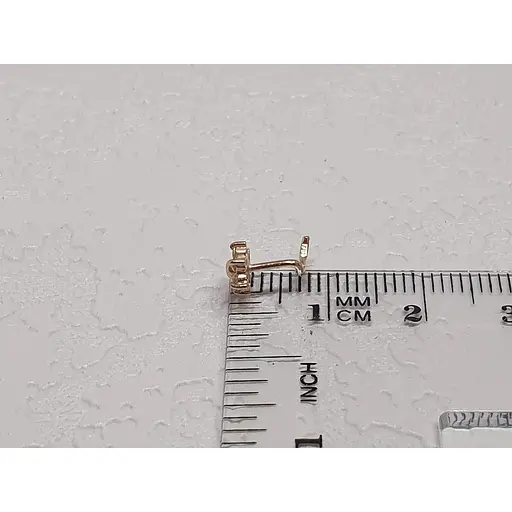 Золотая серьга-пирсинг в нос Dear с фианитами. 1040.1 - фото 5