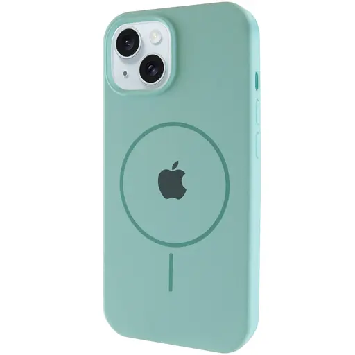 Чехол Silicone Case Full Protective AA with MagSafe для Apple iPhone 14 Plus 6.7 Бирюзовый/Light Turquoise