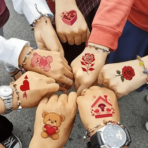 Набір тимчасових тату Любов № 1 Love-tattoo-mini-set-1-10, 12 х 7 см 10 шт - фото 2