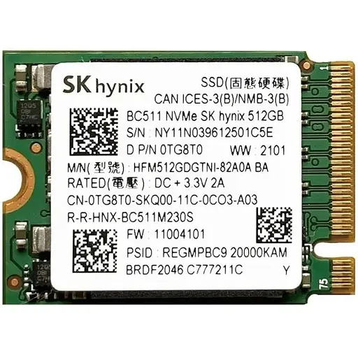 Накопичувач SSD SK hynix M.2 2230 512GB SK (HFM512GDGTNI) Б/В - фото 1